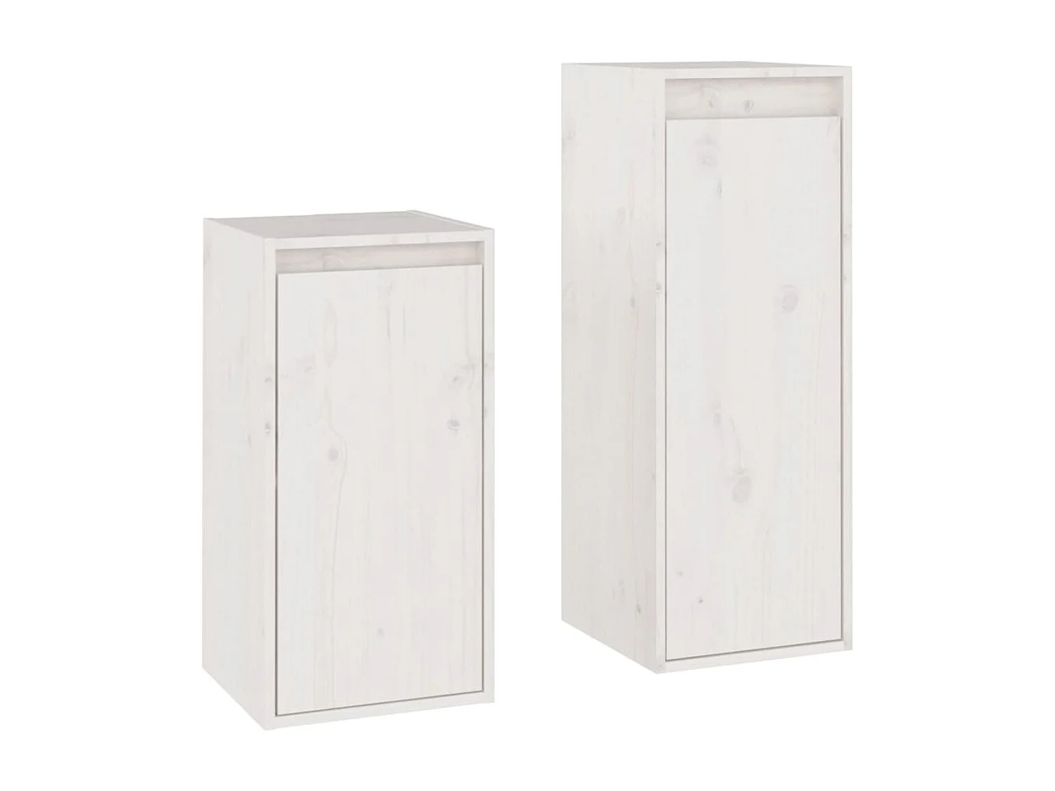 Filip  Tv-meubelen 2 st massief grenenhout wit