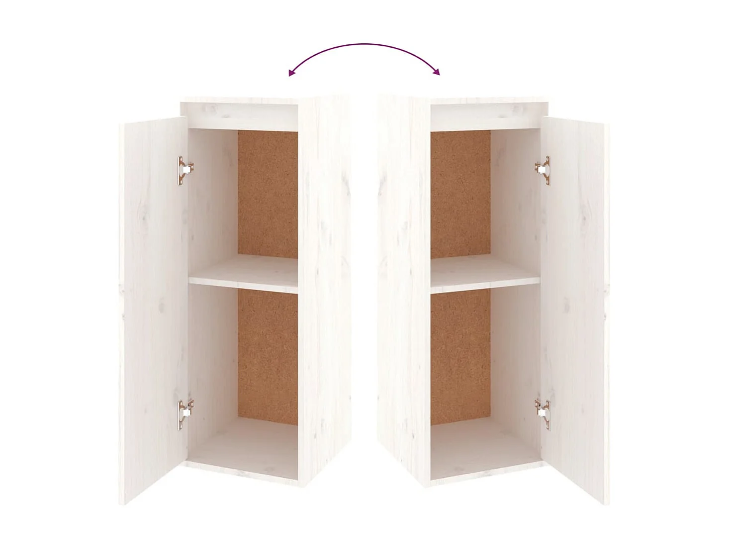 Filip  Tv-meubelen 2 st massief grenenhout wit