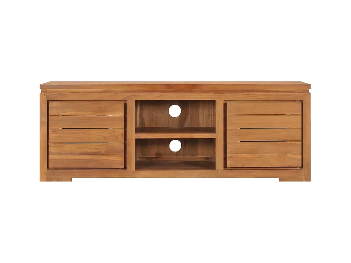 Garden Furniture -  Meuble TV 110x30x40 cm Bois de teck massif