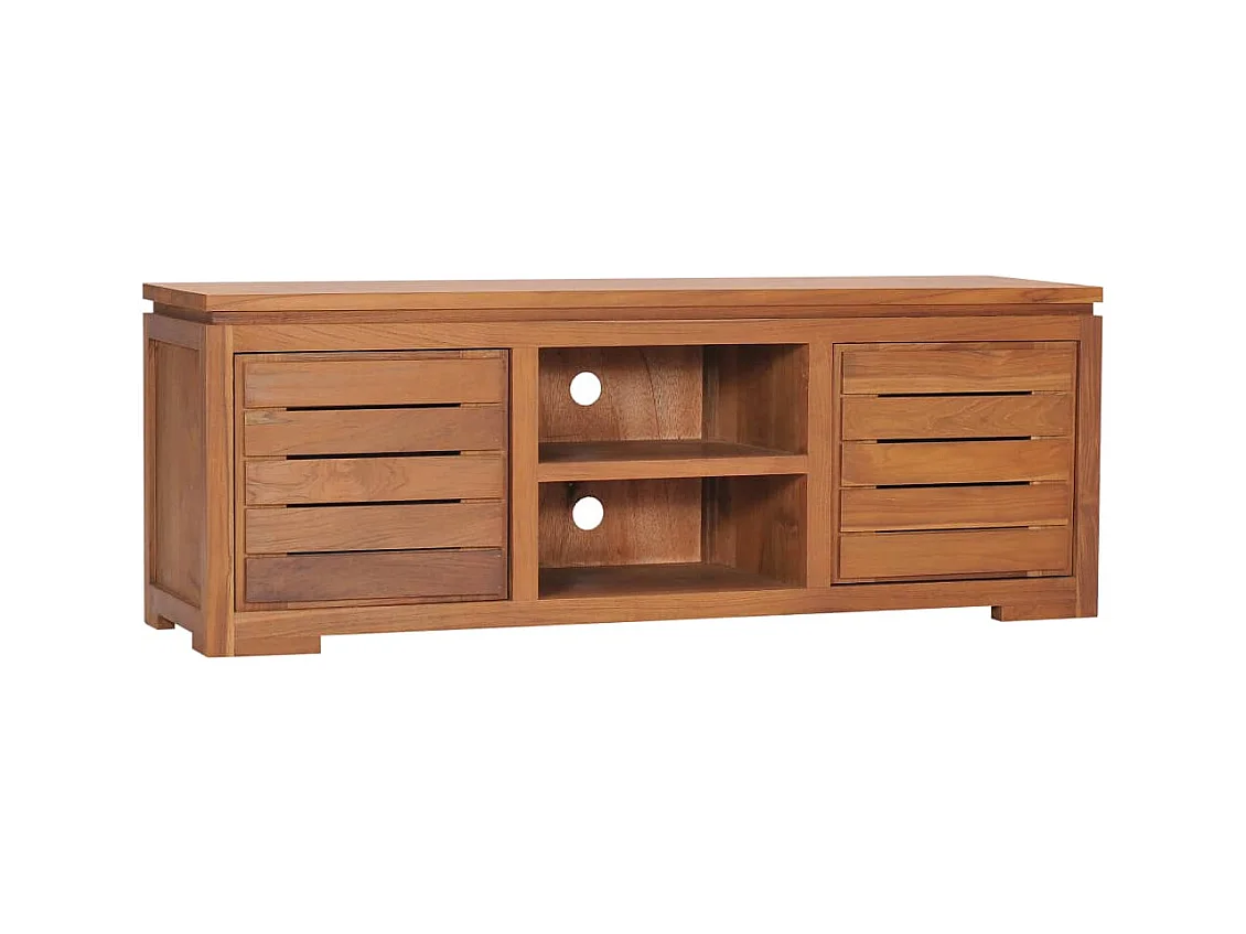 Garden Furniture -  Meuble TV 110x30x40 cm Bois de teck massif