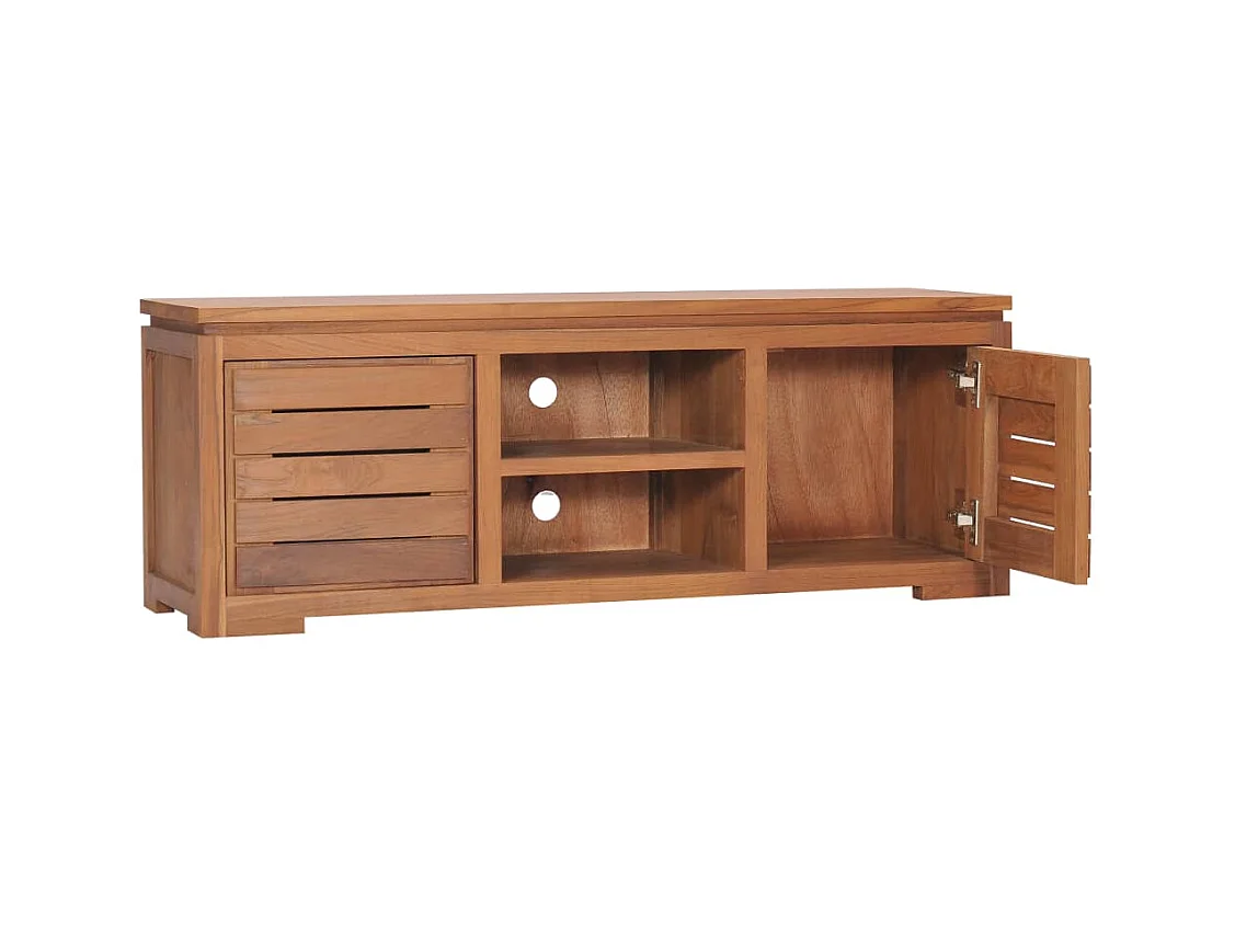 Garden Furniture -  Meuble TV 110x30x40 cm Bois de teck massif