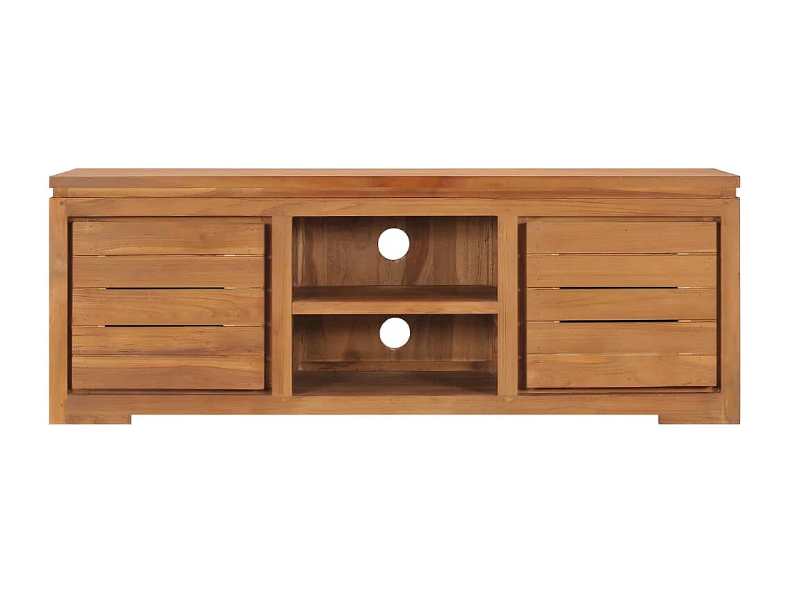 Garden Furniture -  Meuble TV 110x30x40 cm Bois de teck massif