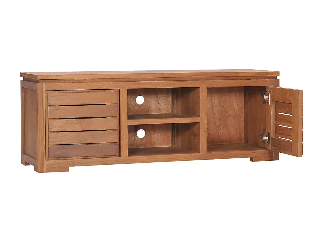 Garden Furniture -  Meuble TV 110x30x40 cm Bois de teck massif