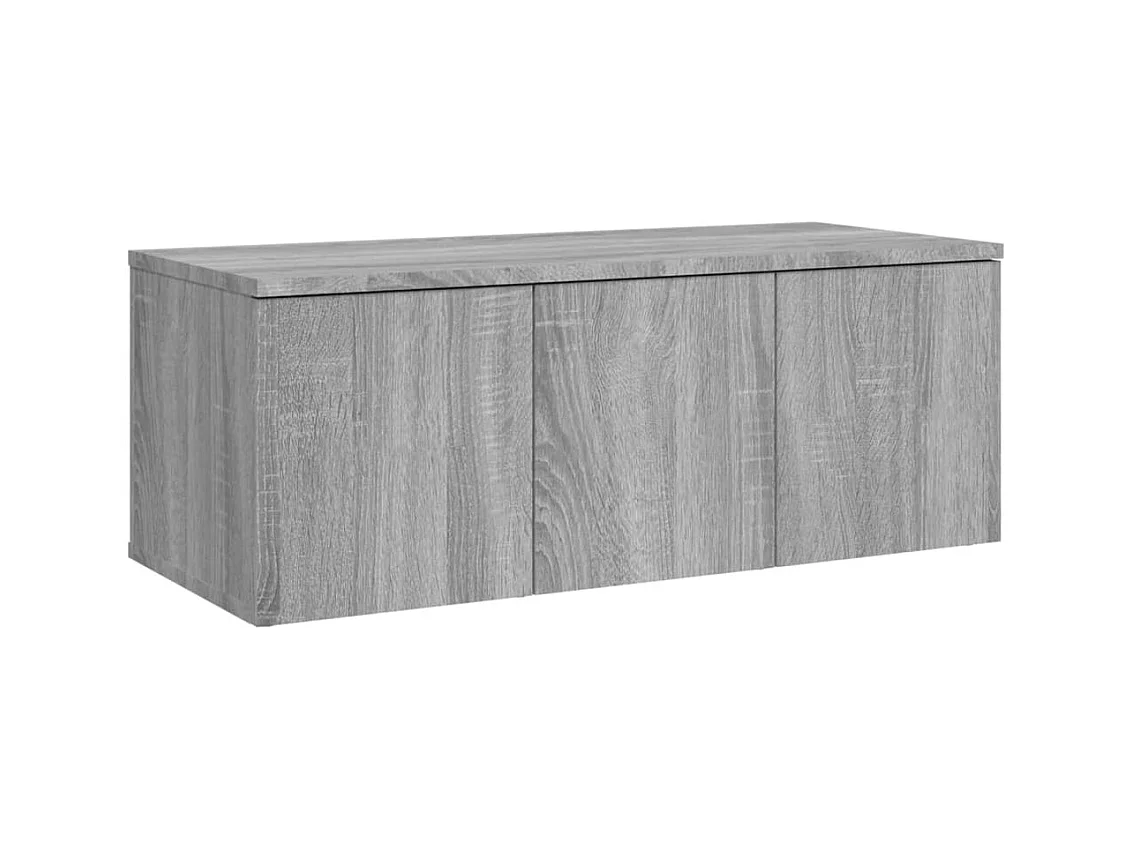 Hetty  Tv-meubel 80x34x30 cm bewerkt hout grijs sonoma eikenkleurig