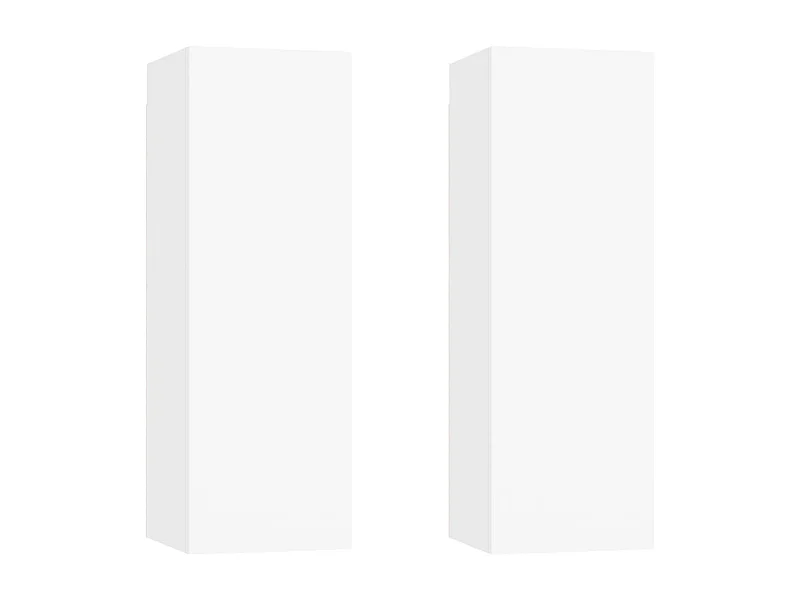 Hoeselt  Meubles TV 2 pcs Blanc 30,5x30x90 cm Bois d’ingénierie