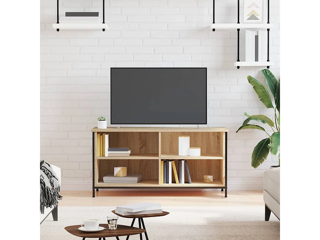 Giuliano  Meuble TV Chêne sonoma 100x40x50 cm Bois d'ingénierie