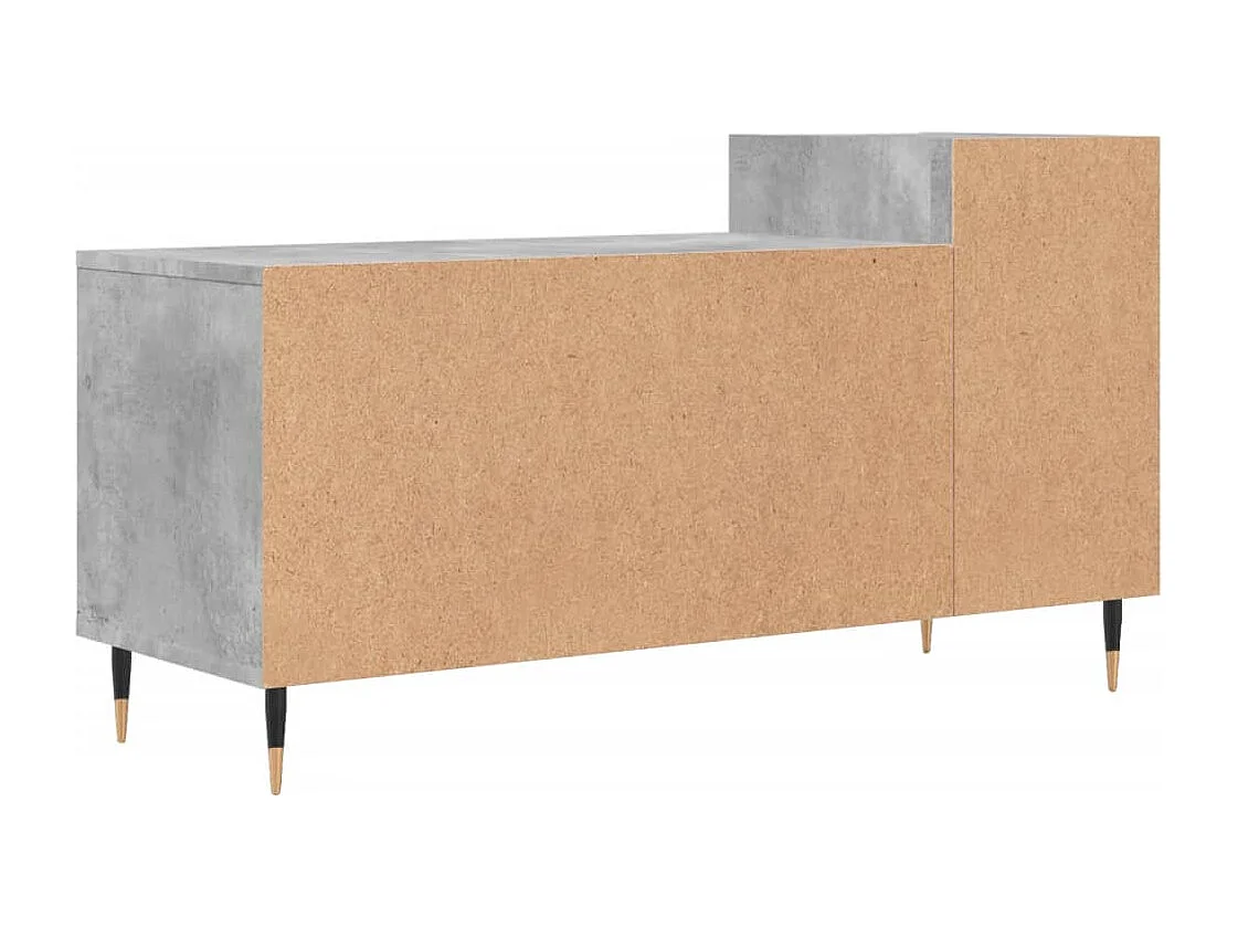 Nyrena  Meuble TV Gris béton 100x35x55 cm Bois d'ingénierie