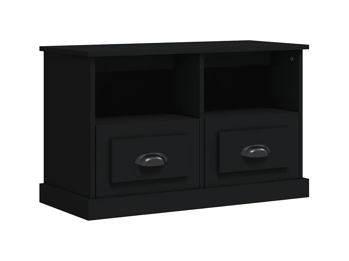 Cloughaneely  Meuble TV noir 80x35x50 cm bois d'ingénierie