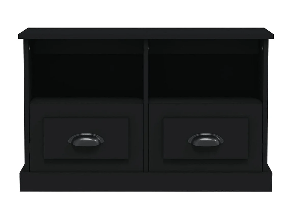 Cloughaneely  Meuble TV noir 80x35x50 cm bois d'ingénierie