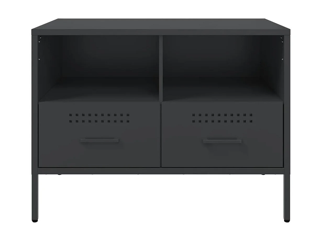 Dundrum  Mueble para TV acero negro 68x39x50,5 cm