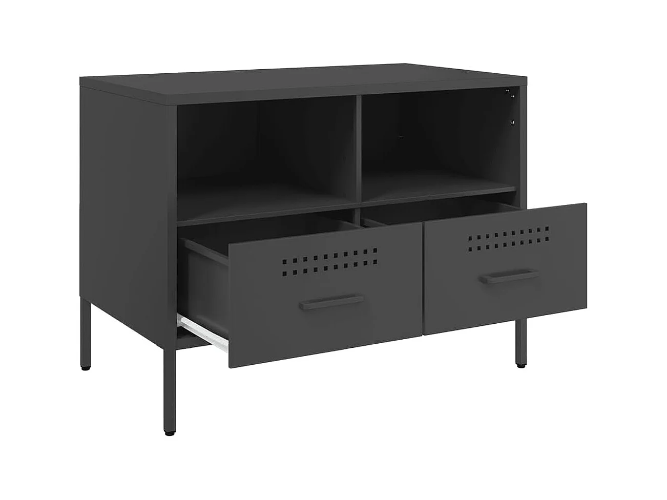 Dundrum  Mueble para TV acero negro 68x39x50,5 cm
