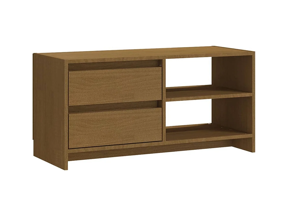 Velda  Tv-meubel 80x31x39 cm massief grenenhout honingbruin