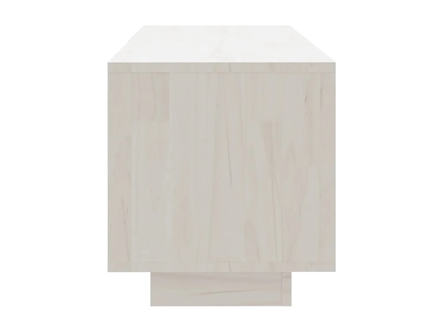 Ymarik  Meuble TV Blanc 110x30x33,5 cm Bois de pin massif