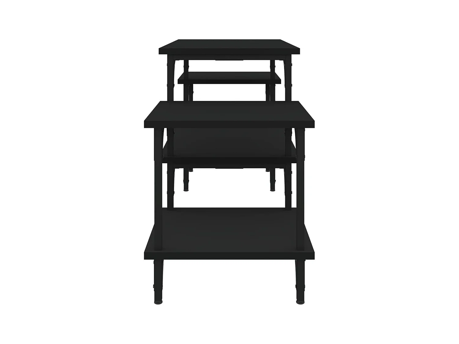 Rebecq  Meuble TV noir 117x35x52 cm bois d'ingénierie