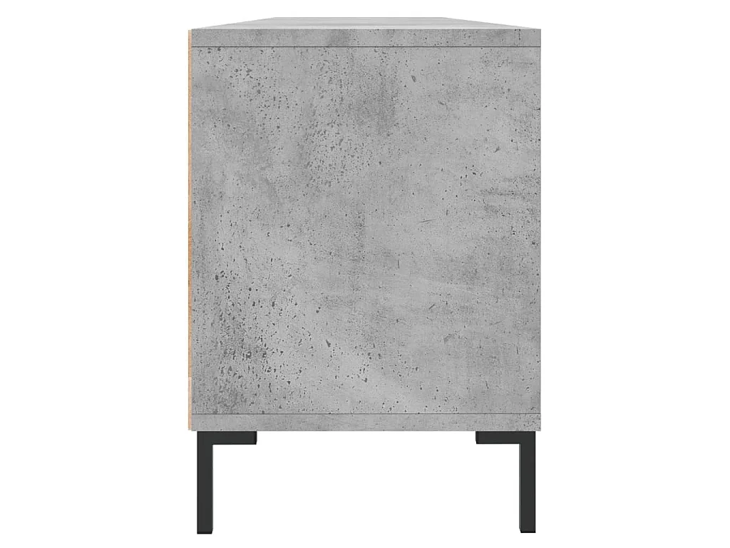 Fem  Meuble TV gris béton 150x30x44,5 cm bois d'ingénierie