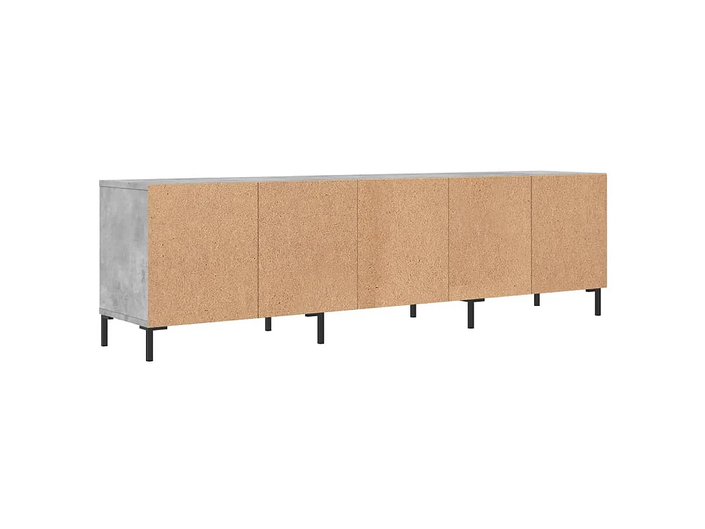Fem  Meuble TV gris béton 150x30x44,5 cm bois d'ingénierie