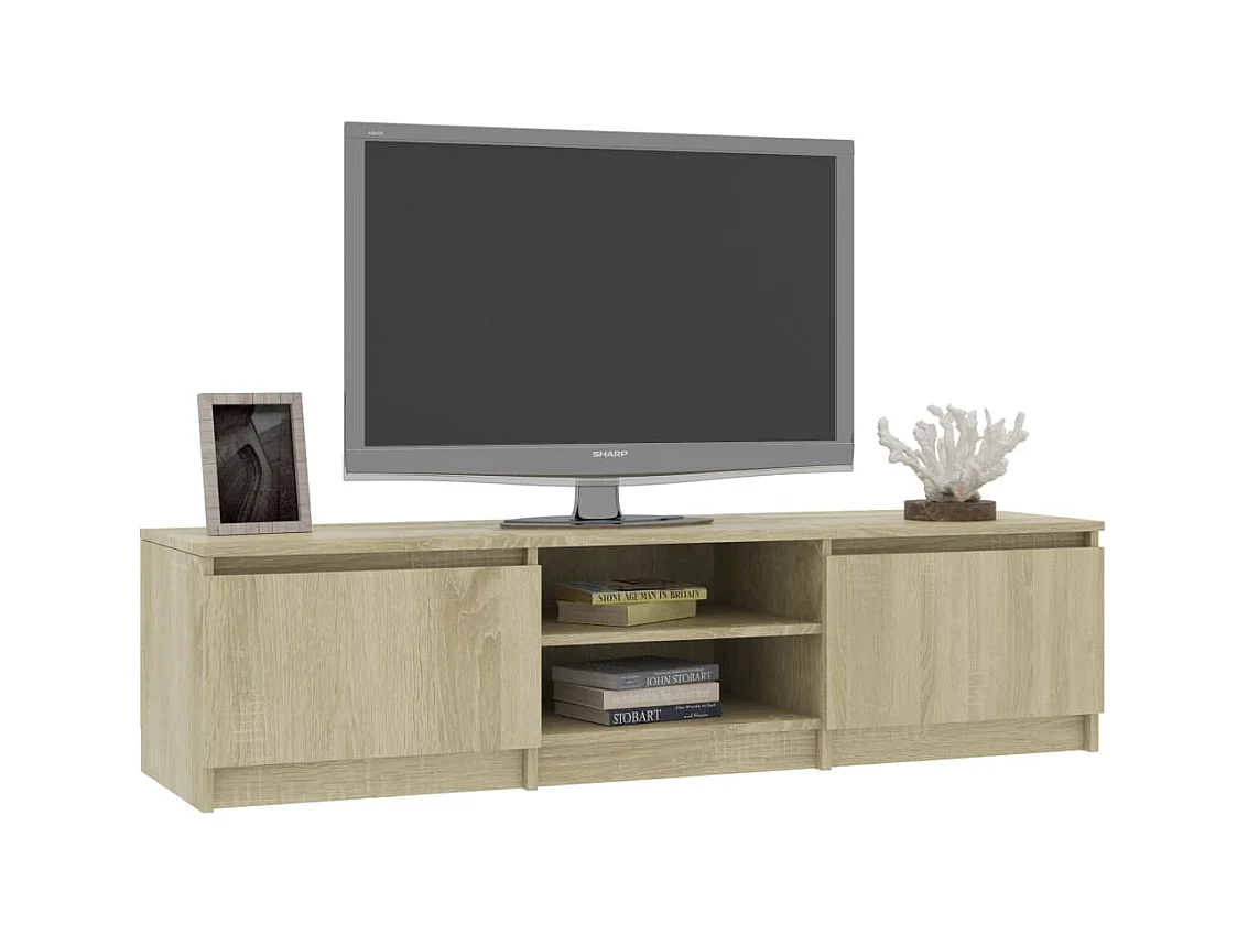 Kingman  Meuble TV Chêne sonoma 140x40x35,5 cm Bois d'ingénierie