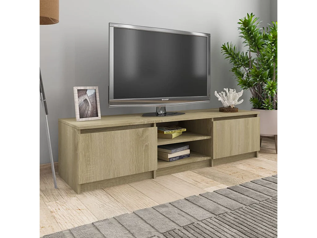 Kingman  Meuble TV Chêne sonoma 140x40x35,5 cm Bois d'ingénierie