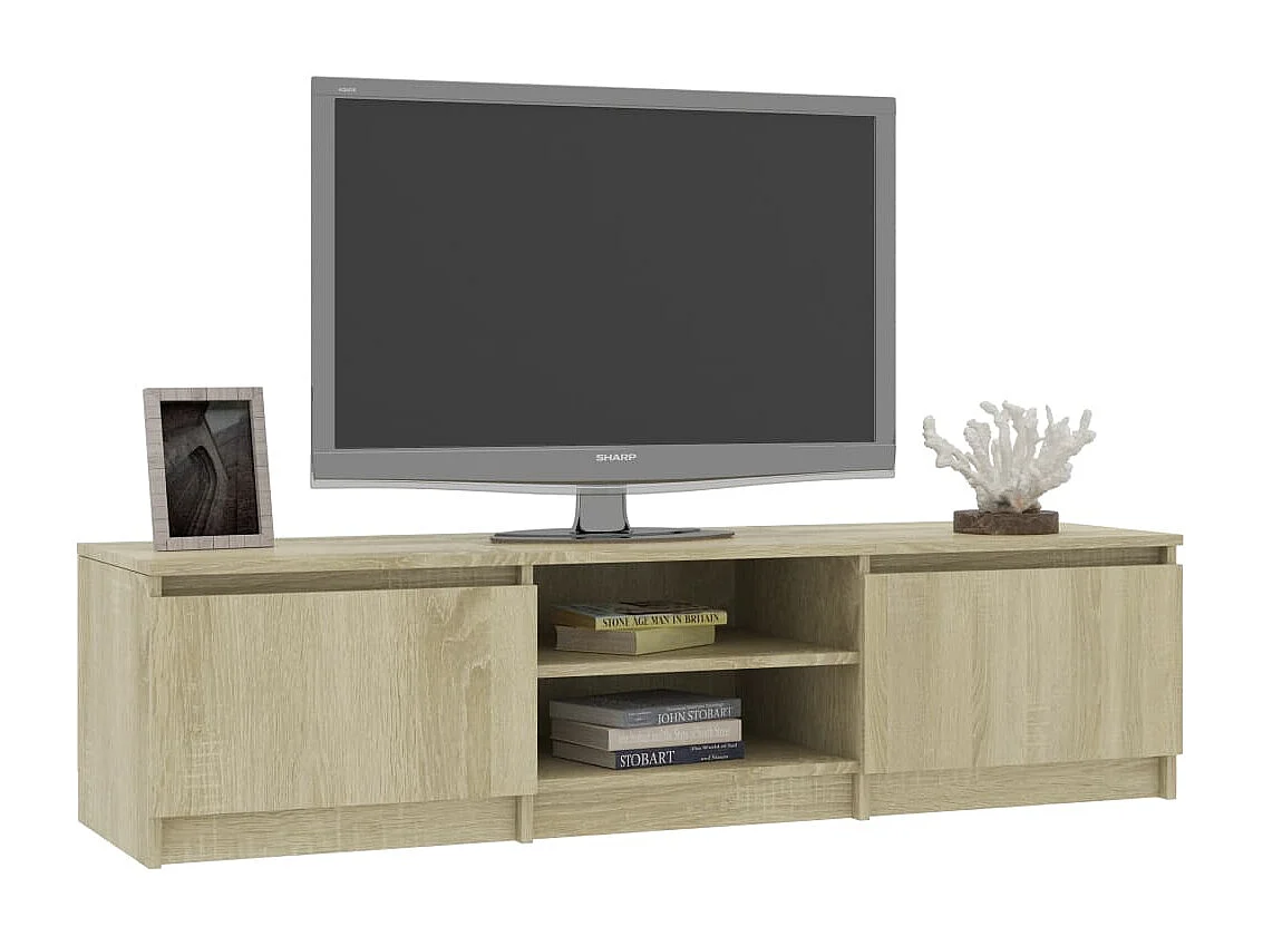 Kingman  Meuble TV Chêne sonoma 140x40x35,5 cm Bois d'ingénierie