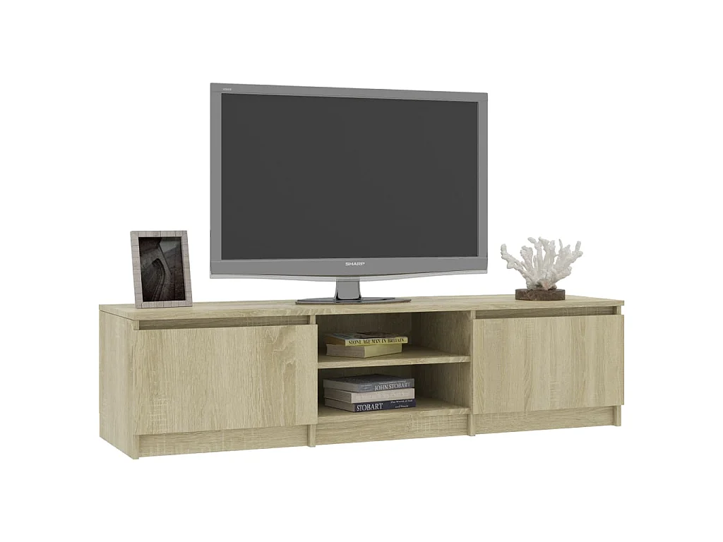 Kingman  Meuble TV Chêne sonoma 140x40x35,5 cm Bois d'ingénierie