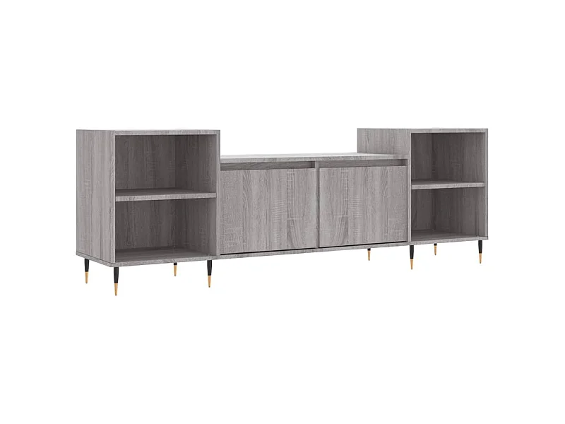 Malik Blake  Meuble TV Sonoma gris 160x35x55 cm Bois d'ingénierie