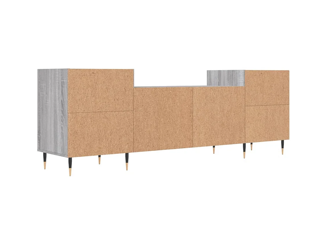 Malik Blake  Meuble TV Sonoma gris 160x35x55 cm Bois d'ingénierie