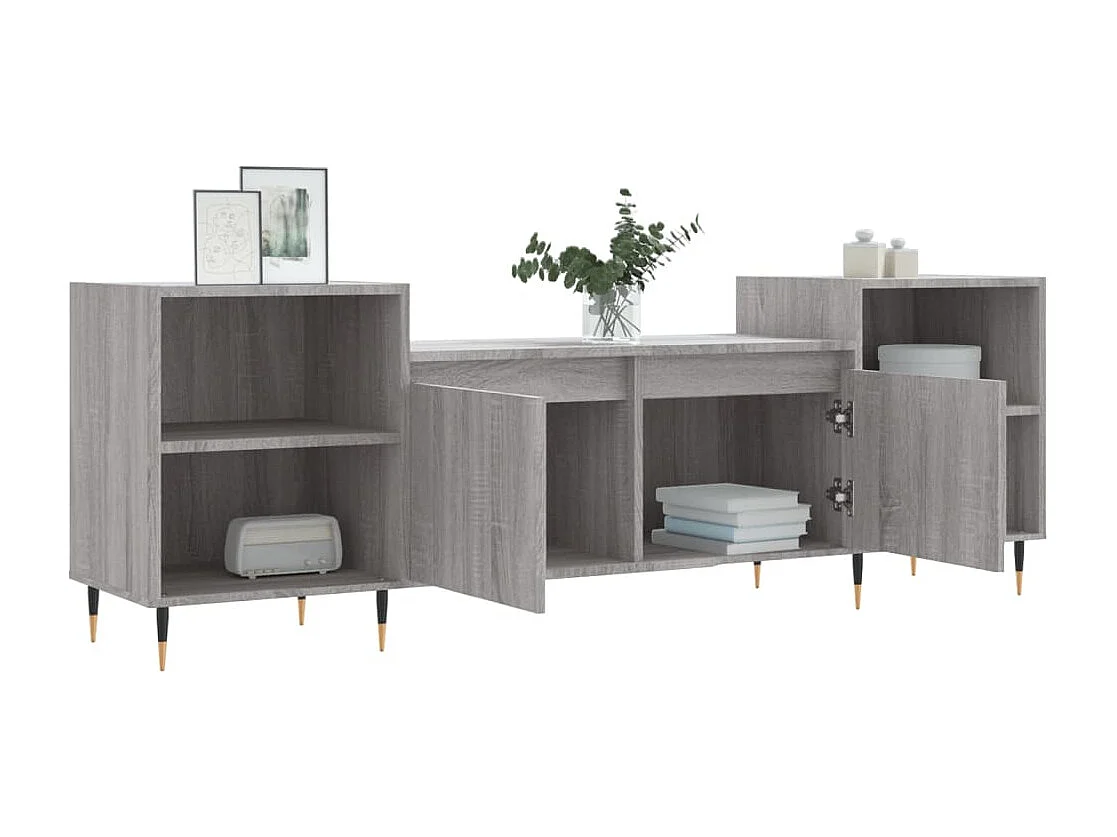 Malik Blake  Mueble para TV madera contrachapada gris Sonoma 160x35x55 cm