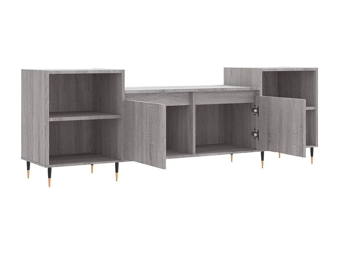 Malik Blake  Mueble para TV madera contrachapada gris Sonoma 160x35x55 cm
