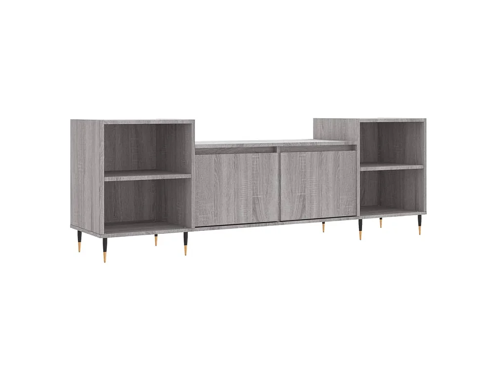 Malik Blake  Meuble TV Sonoma gris 160x35x55 cm Bois d'ingénierie