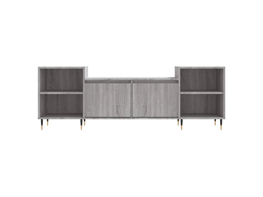 Malik Blake  Meuble TV Sonoma gris 160x35x55 cm Bois d'ingénierie