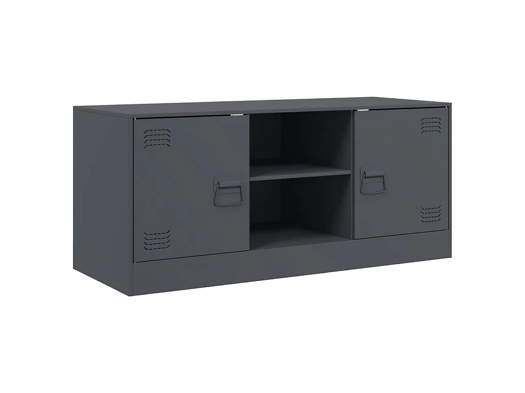 Jean-Claude  Meuble TV anthracite 99x39x44 cm acier
