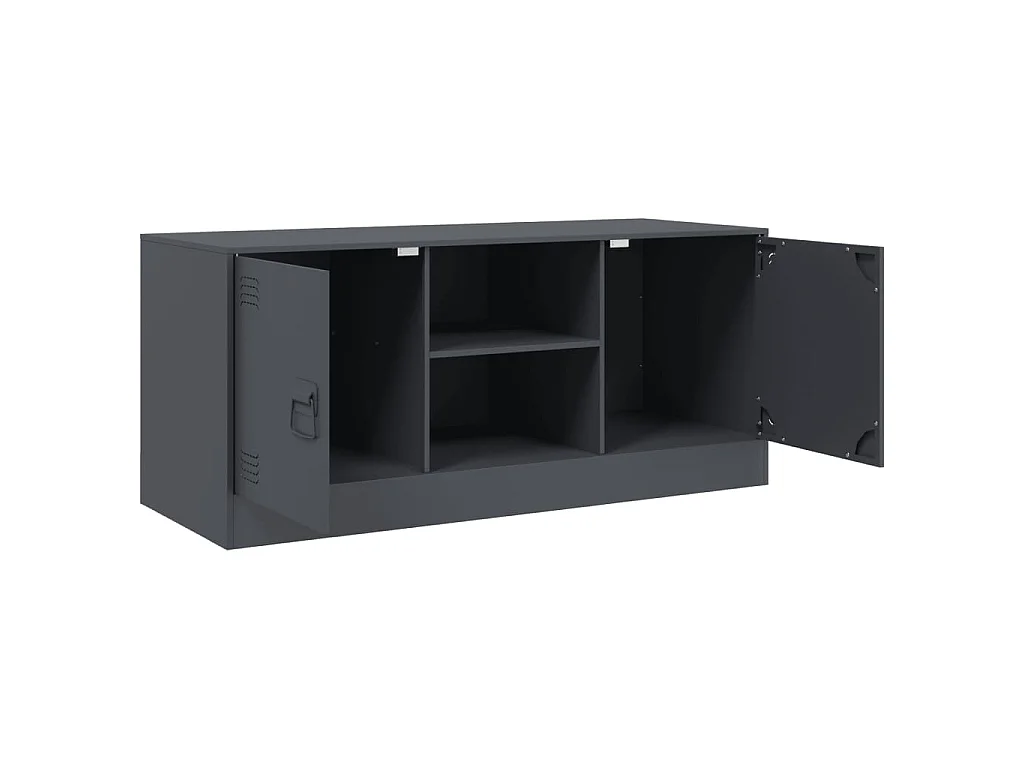 Jean-Claude  Meuble TV anthracite 99x39x44 cm acier