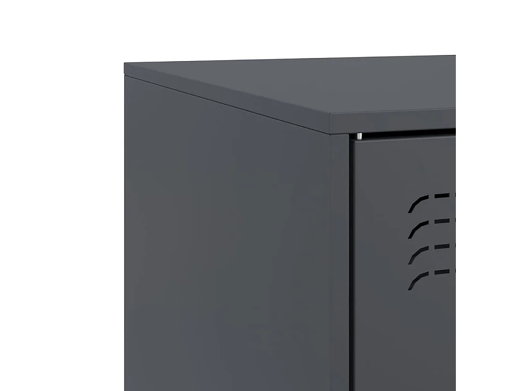 Jean-Claude  Meuble TV anthracite 99x39x44 cm acier