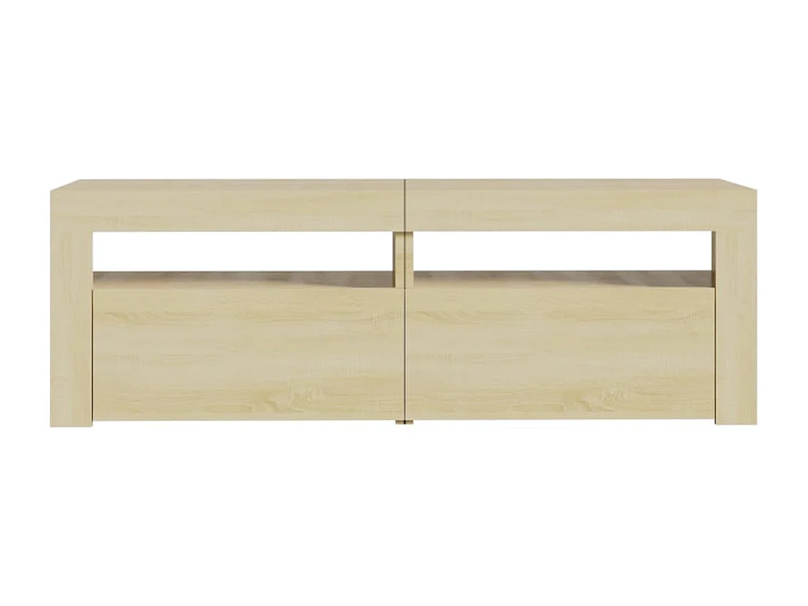 Denril  Meuble TV avec lumières LED chêne sonoma 120x35x40 cm