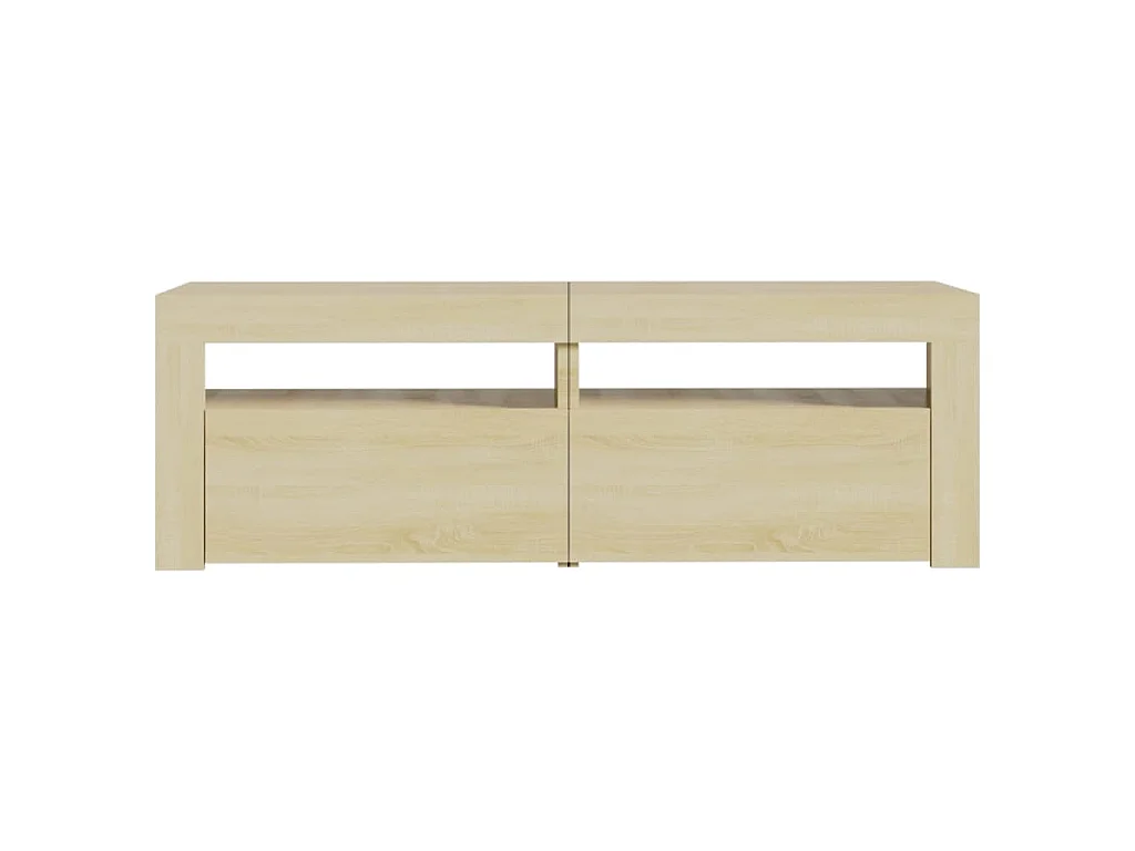 Denril  Meuble TV avec lumières LED chêne sonoma 120x35x40 cm