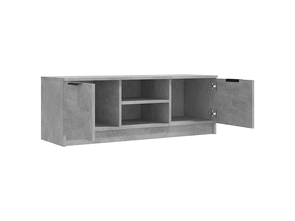 Kaelyn  Meuble TV Gris béton 102x35x36,5 cm Bois d'ingénierie