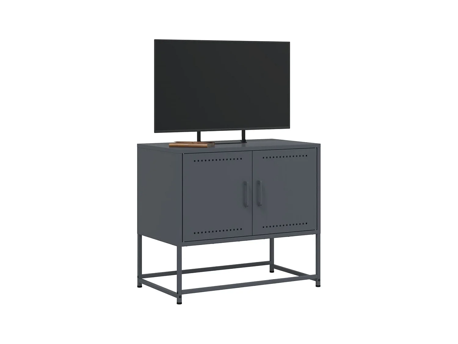 Cerlan  Meuble TV anthracite 68,5x39x60,5 cm acier