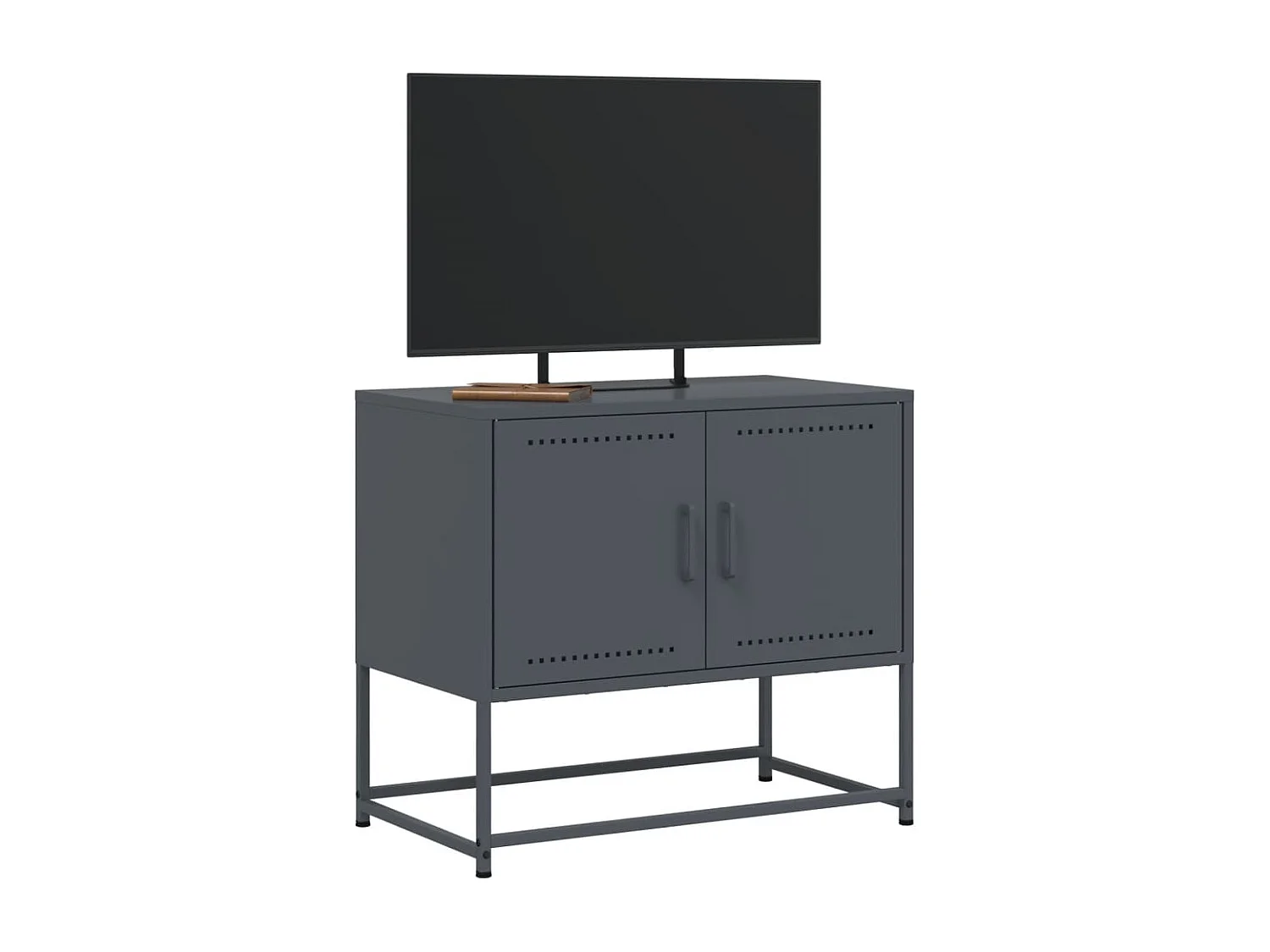 Cerlan  Mueble para TV de acero gris antracita 68,5x39x60,5 cm