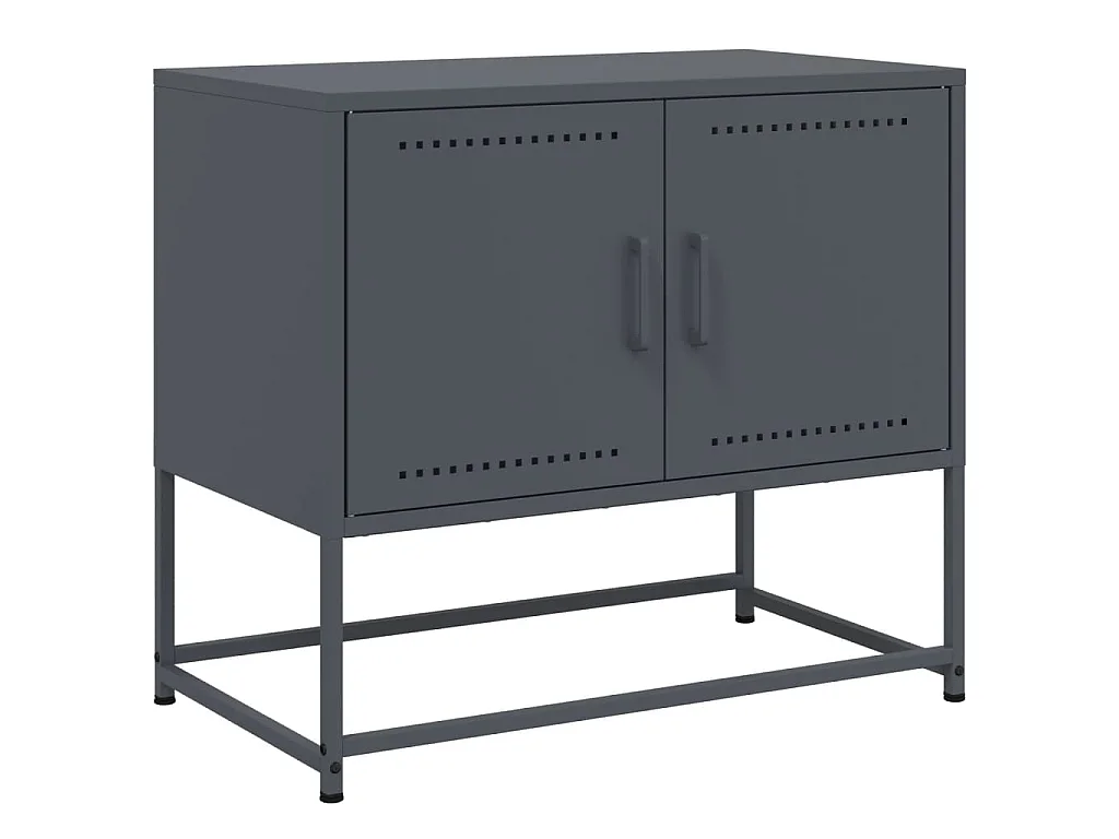 Cerlan  Meuble TV anthracite 68,5x39x60,5 cm acier