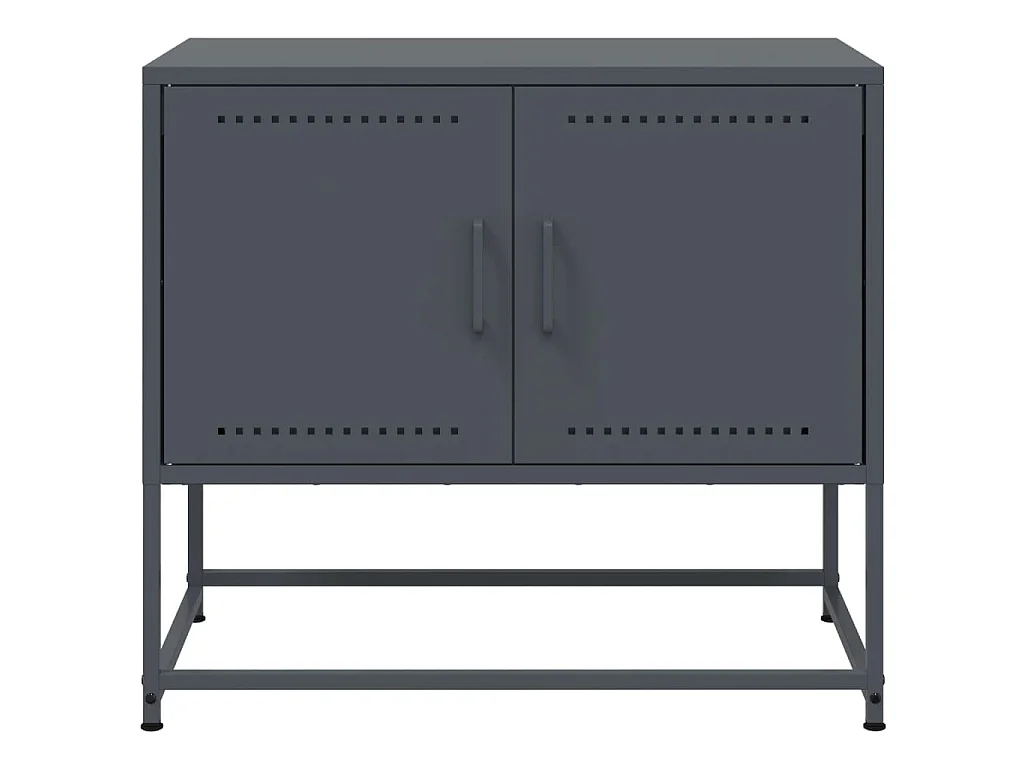 Cerlan  Meuble TV anthracite 68,5x39x60,5 cm acier