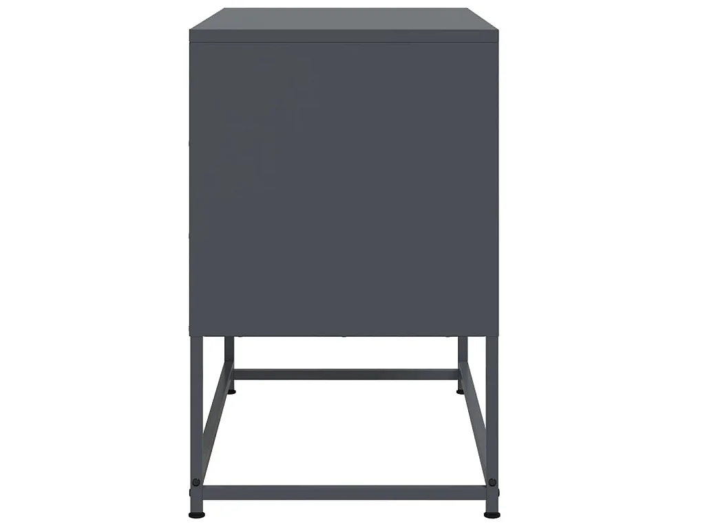 Cerlan  Meuble TV anthracite 68,5x39x60,5 cm acier