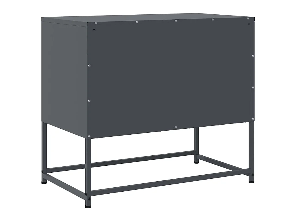 Cerlan  Meuble TV anthracite 68,5x39x60,5 cm acier