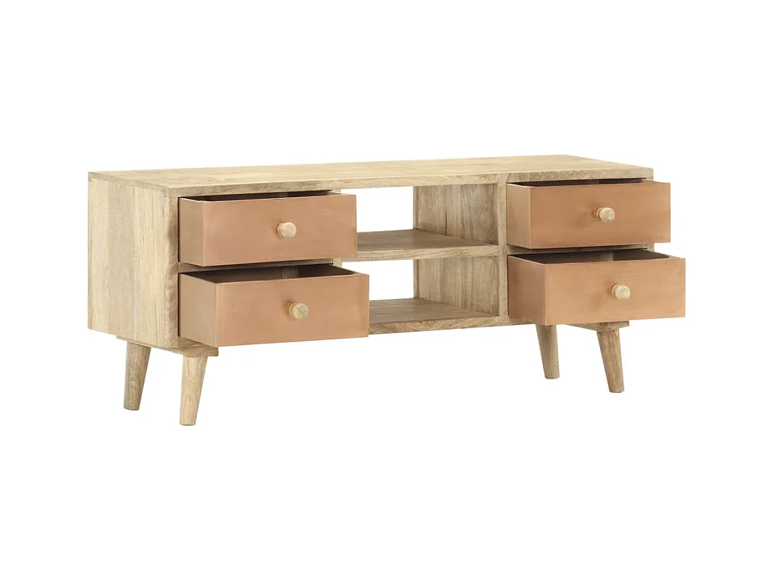 Garden Furniture -  Meuble TV 110x30x45 cm Bois de manguier solide