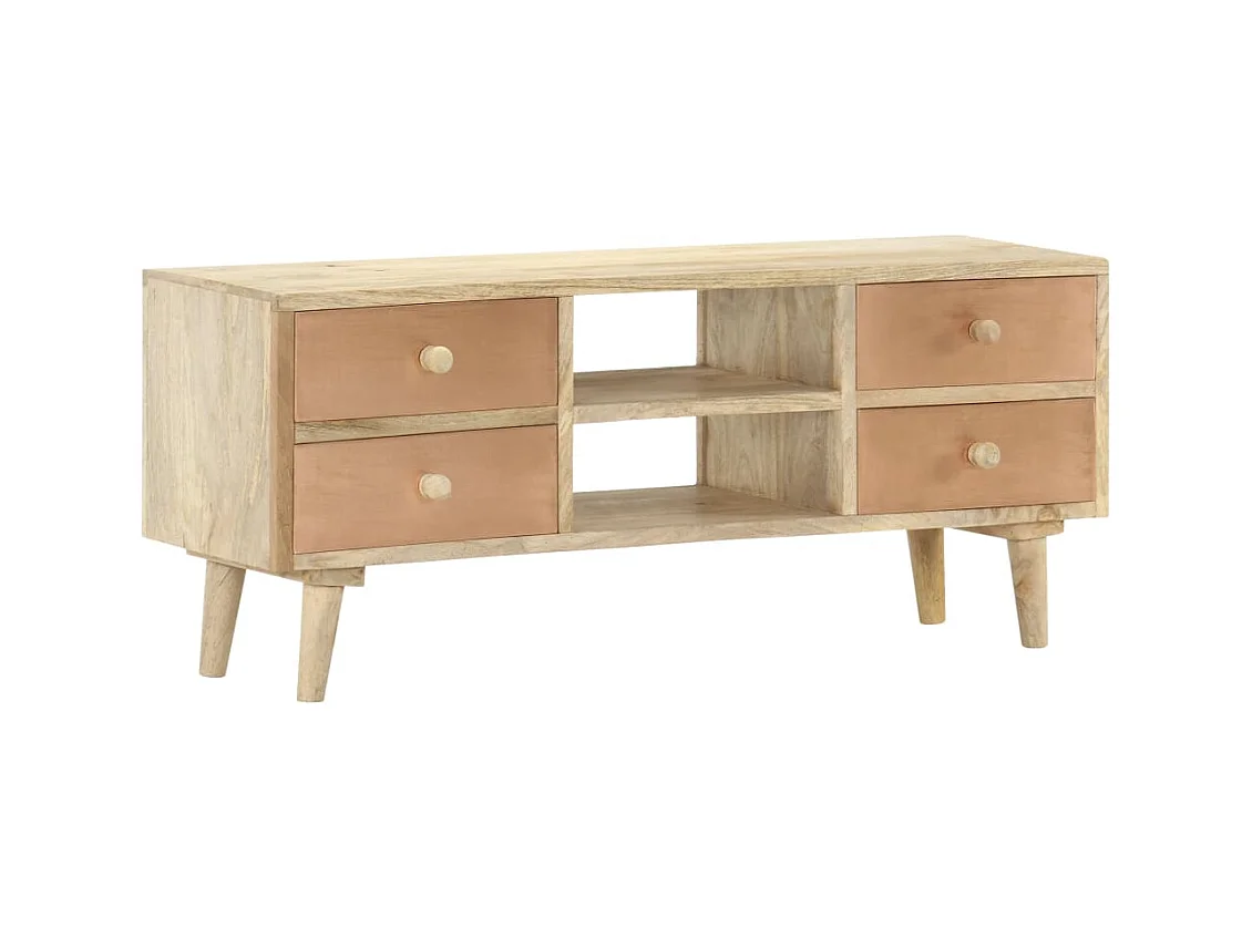 Garden Furniture -  Meuble TV 110x30x45 cm Bois de manguier solide