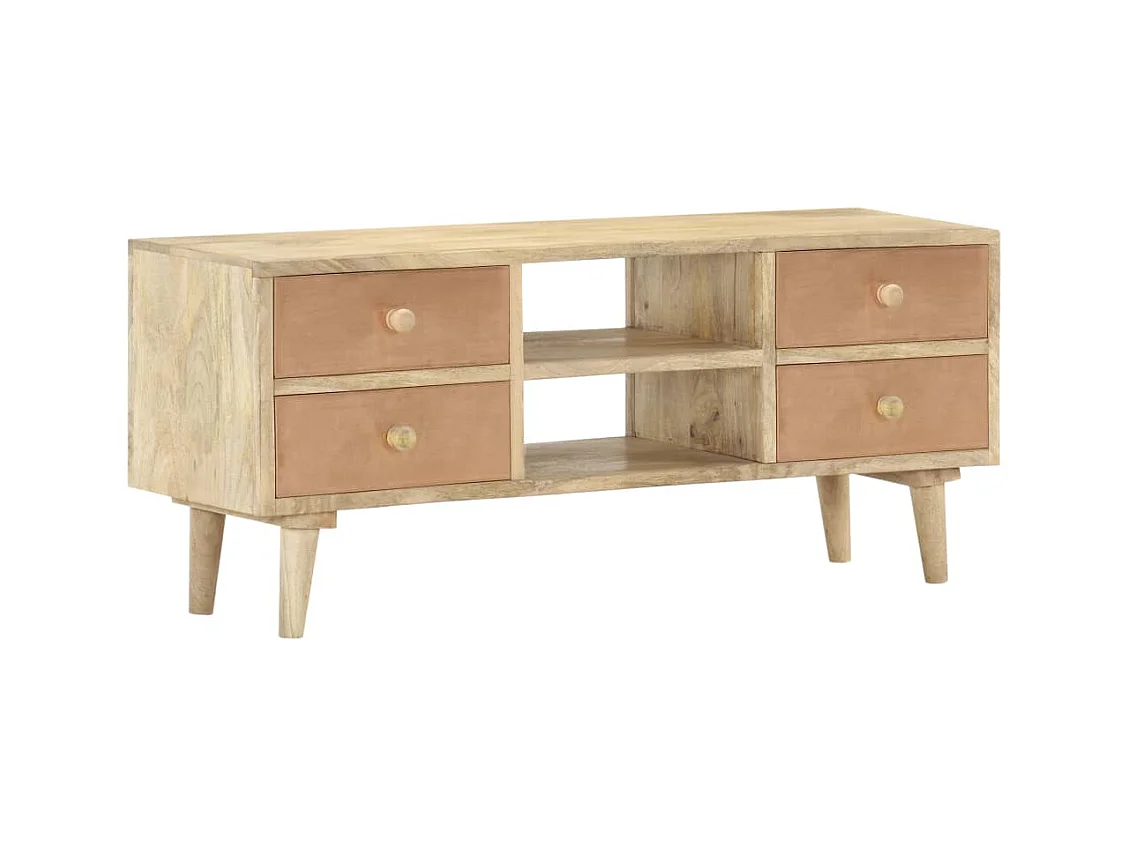 Garden Furniture -  Meuble TV 110x30x45 cm Bois de manguier solide
