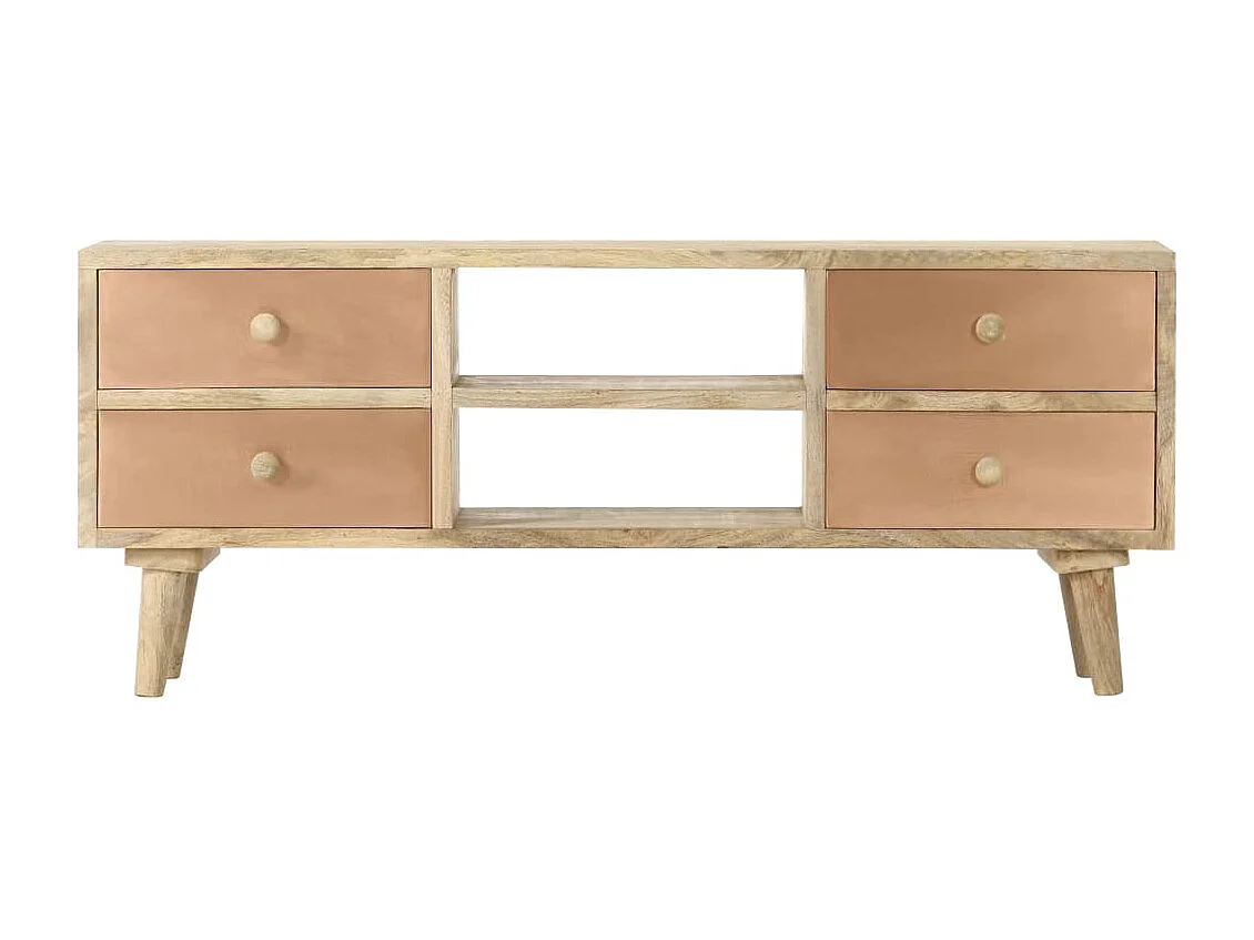 Garden Furniture -  Meuble TV 110x30x45 cm Bois de manguier solide