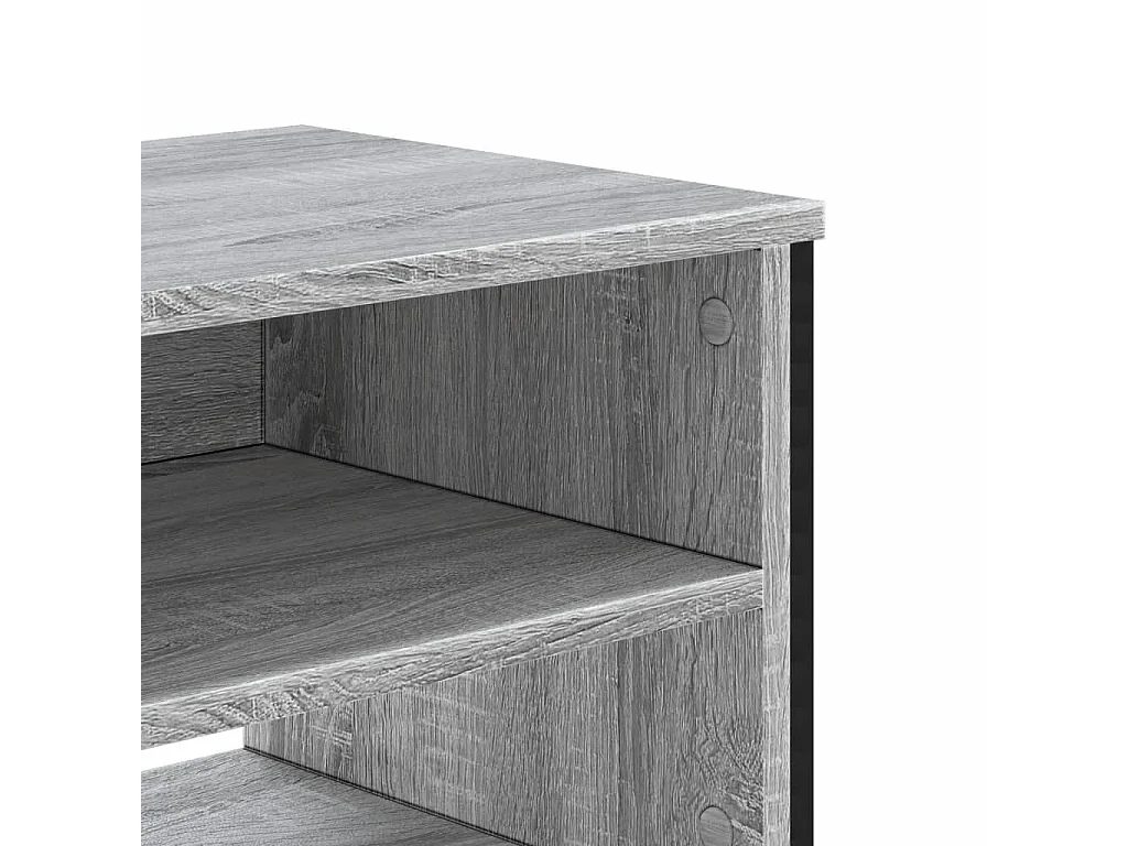 Zylar  Meuble TV sonoma gris 122x34x41 cm bois d'ingénierie