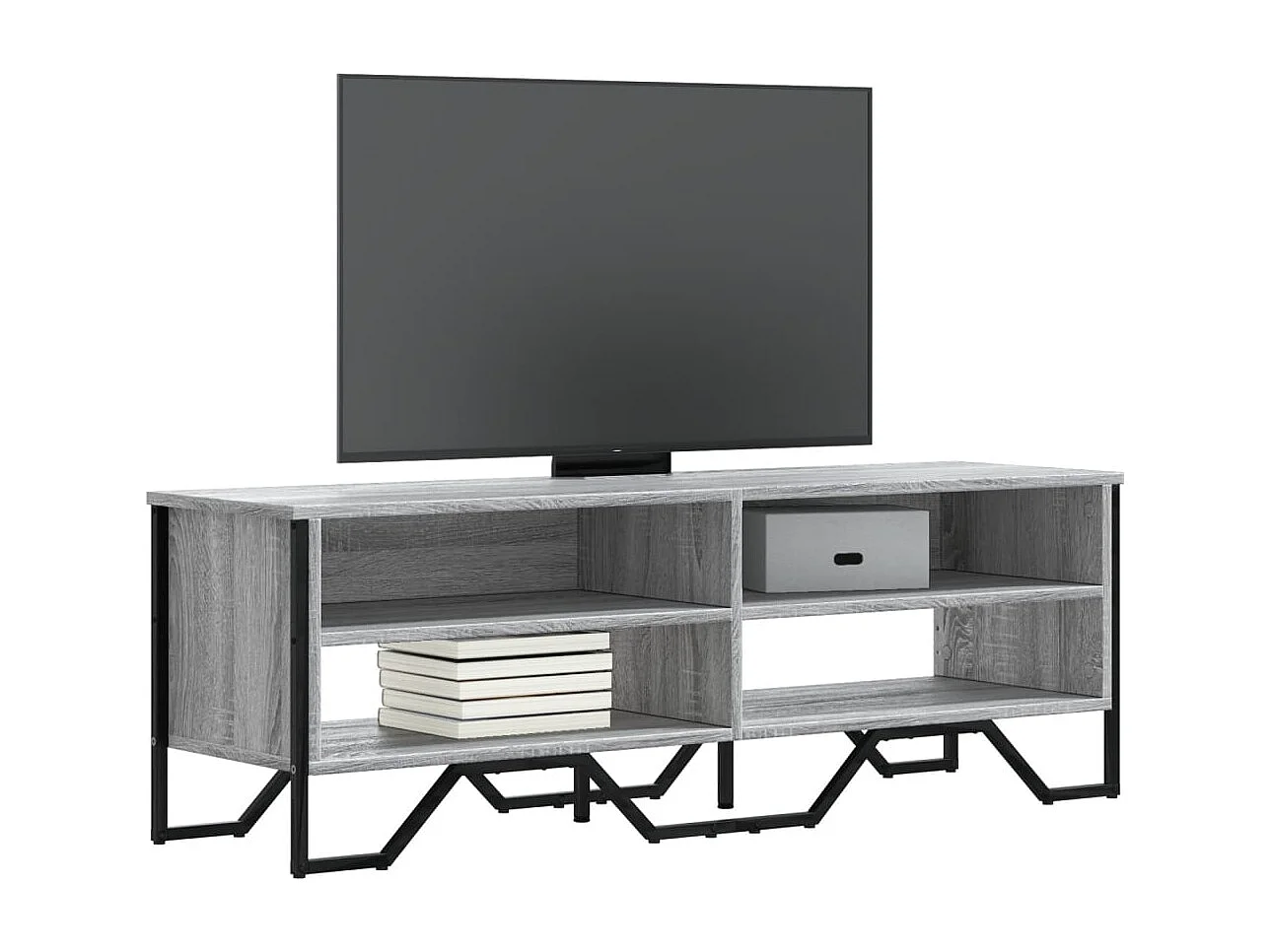Zylar  Mueble de TV madera de ingeniería gris sonoma 122x34x41 cm
