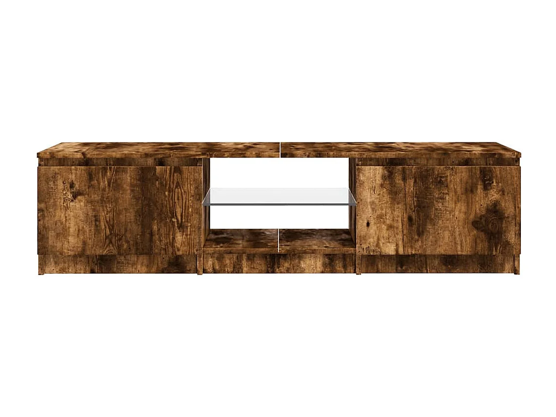 Vasil  Tv-meubel LED-verlichting 140x40x36 cm gerookt eikenkleurig