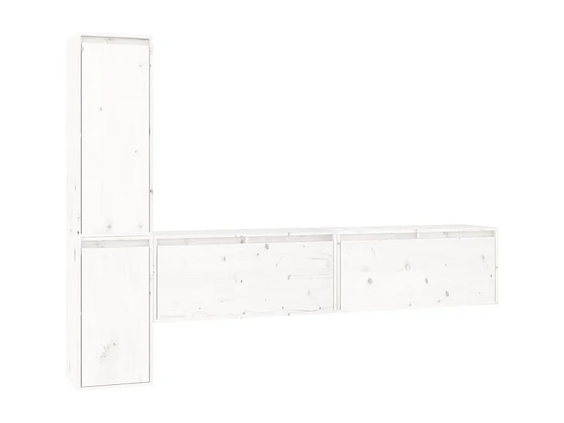 Daelyra  Tv-meubelen 4 st massief grenenhout wit